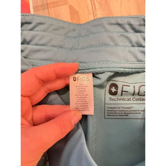 FIGS Womens Zamora Teal Hydrogreen Jogger Scrub Pants Sz XXS Medical Uniform - Picture 7 of 12